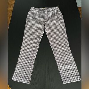 Etro Purple Gingham Wool Pants
